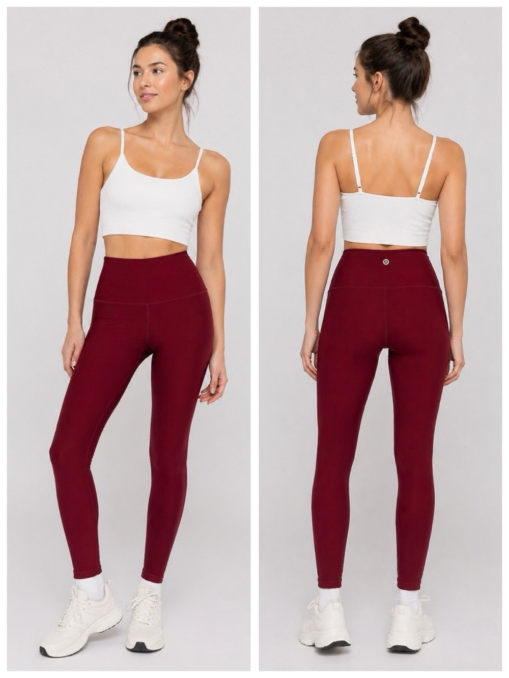 OUT OF YOGA Brick Red High Rise Active Leggings, sz. M